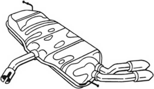 Bakre ljuddämpare, audi a3, 1K6253609AJ, 1K6253609AL