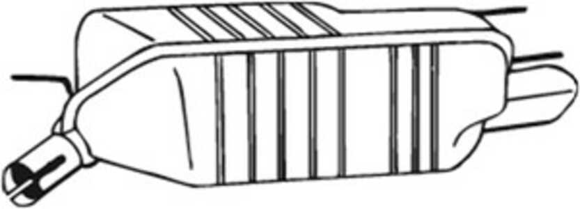 Bakre ljuddämpare, opel calibra a, 5852544, 5852938, 852967, 90443895, 90531775