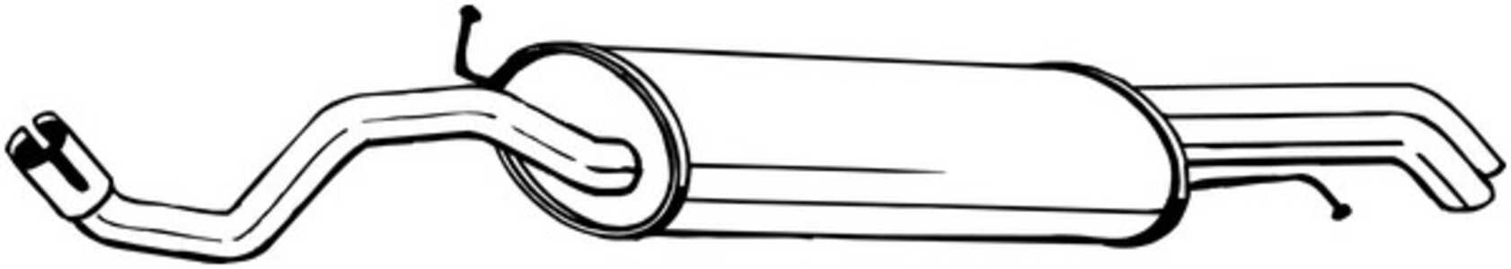 Bakre ljuddämpare, seat toledo ii, skoda octavia i, octavia combi i, vw bora, bora i, bora variant, golf variant iv, 1J5253609A