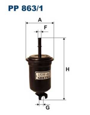 Bränslefilter, hyundai,mitsubishi,toyota, 1105100005, 23300-16270, 23300-19015, 23300-79305, 23300-87724-000, 23300-87725, 3191