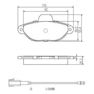 Bromsbeläggsats, Bakaxel, Framaxel, honda, 0000071754214, 06430S6D000, 06430SEDE60, 1559698, 1669578, 1675620, 43022S2A000, 430