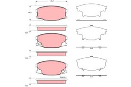 Bromsbeläggsats, Bakaxel, Framaxel, aston martin,daf,ford usa,jaguar,renault,talbot, MC894601, MK499871, MK499872