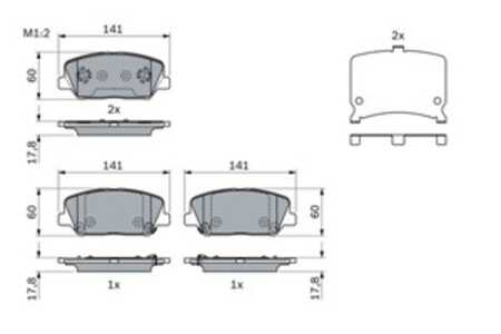 Bromsbeläggsats, Bakaxel, Framaxel, hyundai i30, i30 coupé, i30 hatchback van, ix35, kia cee'd, pro cee'd, 58101 2VA70,