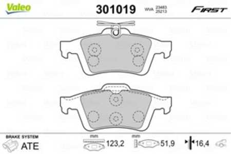 Bromsbeläggsats, Bakaxel, Framaxel, ford,volvo, 1233679, 1324300, 1360254, 1360306, 1566096, 1683374, 1753860, 1765765, 1805813