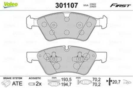 Bromsbeläggsats, Bakaxel, Framaxel, mercedes-benz, 1644201820, A1644201820