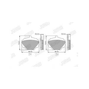 Bromsbeläggsats, Bakaxel, Framaxel, land rover,mg, LR032954, RTC3164, SFP000150, SFP000270, SFP500200, STC1274, STC1275, STC127