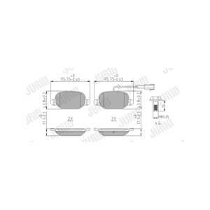 Bromsbeläggsats, Bakaxel, Framaxel, alfa romeo mito, fiat palio, 71770108, 77365752