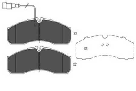 Bromsbeläggsats, Bakaxel, Framaxel, nissan cabstar, nt400 cabstar, 41060MB225, 7485120221, D1060MB20C, D4060MB40A