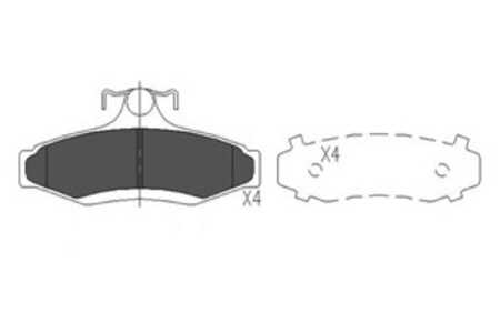 Bromsbeläggsats, Bakaxel, Framaxel, chevrolet,daewoo,ssangyong, 96245179, 96253368, 96391892, AW346513, S4521001, S4521006