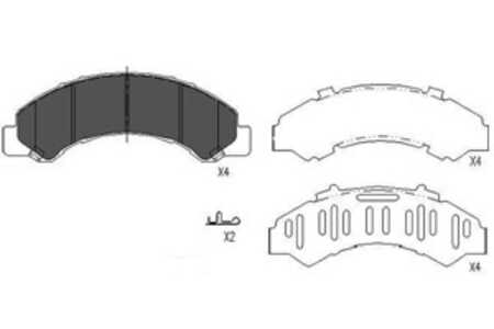 Bromsbeläggsats, Bakaxel, Framaxel, toyota dyna flak/chassi, 0446537070, 0446537090, 0446537091, 0446537190, 0446537230, 044663