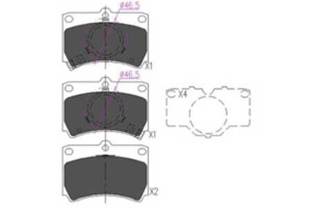 Bromsbeläggsats, Bakaxel, Framaxel, mazda 323 iii, 323 station wagon iii, AY040MA008, B0923328Z, B0923328ZA, B09249280, B092492