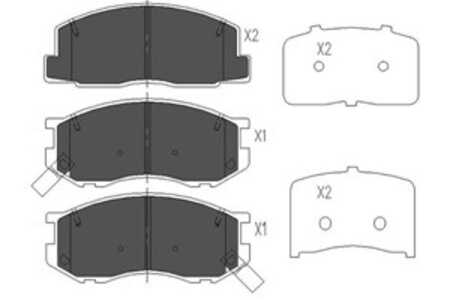 Bromsbeläggsats, Bakaxel, Framaxel, toyota liteace buss, liteace skåp, liteace wagon, model f, starlet, 0446527010, 0446527030,