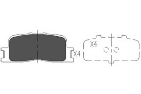 Bromsbeläggsats, Bakaxel, Framaxel, lexus es, toyota caldina kombi, camry sedan, highlander / kluger, 0446606010, 0446621010, 0