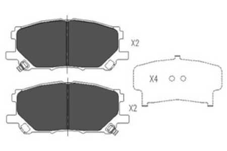 Bromsbeläggsats, Bakaxel, Framaxel, lexus gs, rc, rx, toyota highlander / kluger, 044650W070, 0446548080, 0446548100, 044654811