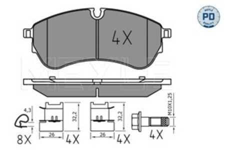 Bromsbeläggsats, Bakaxel, Framaxel, vw crafter buss, crafter flak/chassi, crafter skåp, grand california camper, 2N0 698 151, 6