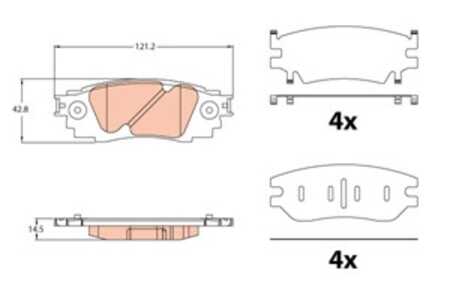 Bromsbeläggsats, Bakaxel, Framaxel, lexus rx, toyota camry, c-hr, c-hr van, corolla halvkombi, corolla kombi, rav 4 v, 04465-F4