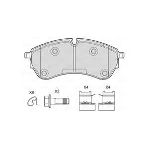 Bromsbeläggsats, Bakaxel, Framaxel, vw crafter buss, crafter flak/chassi, crafter skåp, 2N0698151, 65.50820-6000, 65508206000