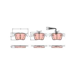 Bromsbeläggsats, Bakaxel, Framaxel, audi,skoda, 8V0 698 151 E, 8V0 698 151 F, 8V0 698 151 H, 8V0 698 151 K, 8V0 698 151 L, 8V0 