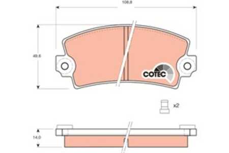 Bromsbeläggsats, Bakaxel, Framaxel, abarth,citroën,dacia,peugeot,renault,talbot, 0000000791440, 4245 67, 4248 30, 4248 61, 4248