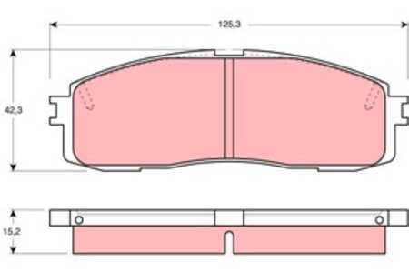 Bromsbeläggsats, Bakaxel, Framaxel, toyota century, cressida sedan, supra, 04466-14010, 04466-22040, 04466-22070, 04466-22090, 