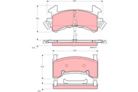 Bromsbeläggsats, Bakaxel, Framaxel, buick,cadillac,chevrolet,gmc,pontiac, 01155444, 1155444, 12300221, 12300227, 12300228, 1230