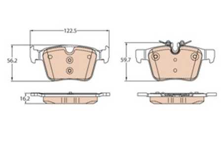 Bromsbeläggsats, Bakaxel, jaguar,land rover,polestar,volvo, 31445621, 31445622, 31471265, 31471266, LR061385, T2H7439, T2H9989