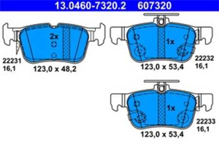 Bromsbeläggsats, Bakaxel, ford,ford usa, 5302023, 5333787, 5333798, 5341207, DG9C-2M007-BB, DG9C-2M007-CB, DG9C-2M007-DB, DG9C-