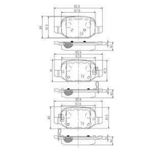 Bromsbeläggsats, Bakaxel, fiat 500l, 77366457, 77366993, 77367515