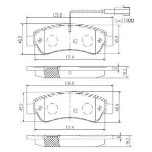 Bromsbeläggsats, Bakaxel, citroën,fiat,peugeot, 16 124 341 80, 16 144 121 80, 1612434180, 1614412180, 77366679