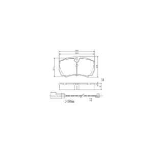 Bromsbeläggsats, Bakaxel, ford transit buss, transit flak/chassi, transit skåp, transit tourneo buss, 1501265, 1718023, 8C1V2M0