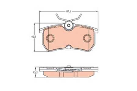 Bromsbeläggsats, Bakaxel, ford fiesta vi, fiesta sedan, fiesta van vi, 5382847, C1BC-2M007-AA