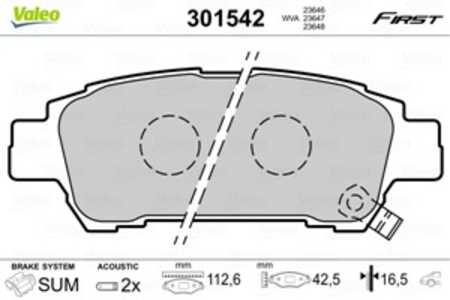 Bromsbeläggsats, Bakaxel, toyota avensis verso, previa ii, 04460-28040, 04466-28040, 04466-28070, 446028040, 446628040, 44662-8