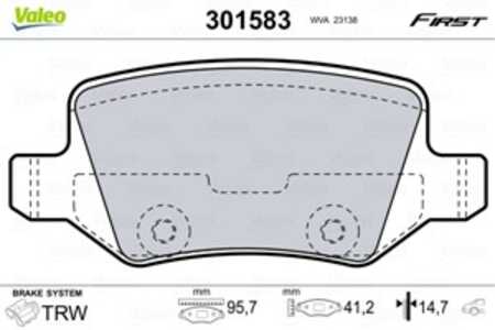 Bromsbeläggsats, Bakaxel, mercedes-benz a-klass [w168, w169], b-klass sports tourer [w245], vaneo [414], 1684200420, 1694200420