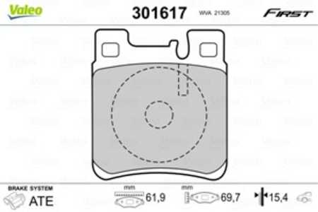 Bromsbeläggsats, Bakaxel, chrysler,mercedes-benz, 0024200520, 0024201620, 0024204620, 0024208020, 0034203020, 0034204820, 00342