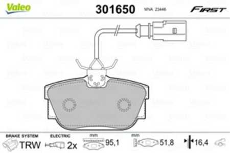 Bromsbeläggsats, Bakaxel, ford,seat,vw, 1345337, 5M212M008AA, 5M21-2M008-AA, 7D0698451B, 7D0698451F, 7M3698451D, 7M3698451F