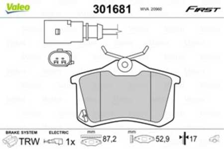 Bromsbeläggsats, Bakaxel, ford galaxy i, mondeo iii, mondeo sedan iii, seat alhambra, vw sharan, 1109015, 1133447, 1133448, 120