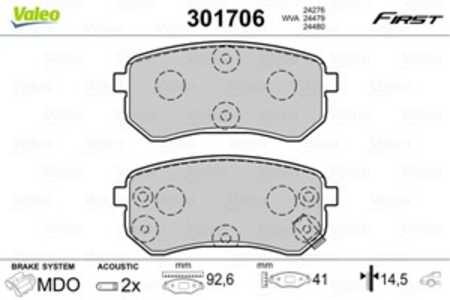 Bromsbeläggsats, Bakaxel, hyundai i10 i, ix35, kia picanto i, sportage iii, 5830207A00, 58302-07-A00, 5830207A10, 58302-07-A10,