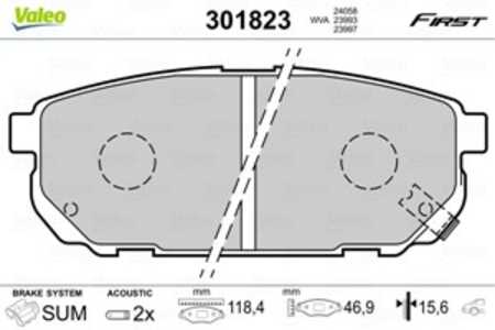 Bromsbeläggsats, Bakaxel, kia sorento i, 583023ED00, 58302-3ED00, 583023ED01, 58302-3ED01, 583023EE00, 58302-3EE00