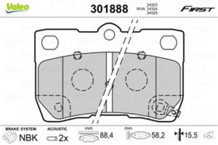 Bromsbeläggsats, Bakaxel, lexus gs, is ii, is c, 04466-22190, 0446630210, 04466-30240, 04466-53010, 446622190, 446630210, 44663