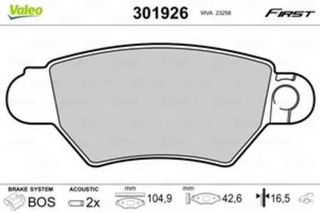 Bromsbeläggsats, Bakaxel, chevrolet,opel,vauxhall, 1605025, 1605039, 1605040, 1605093, 1605105, 1605961, 9117717, 9193251, 9195