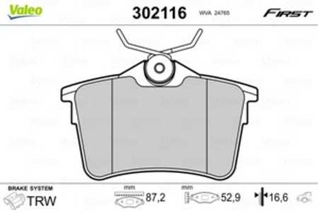 Bromsbeläggsats, Bakaxel, citroën,ds,peugeot, 1608520480, 1616872580, 1623180680, 425414, 4254-14, 425415, 4254-15, 425429, 425