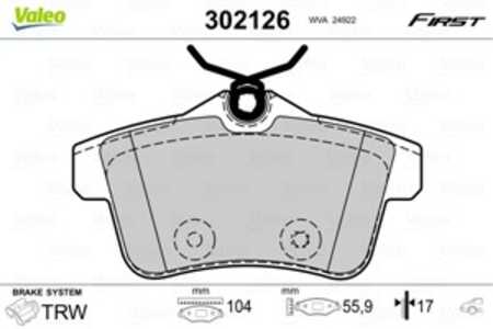 Bromsbeläggsats, Bakaxel, citroën,ds,peugeot, 1608520680, 1608681680, 1611838080, 1616872780, 1623180880, 1636411280, 425435, 4