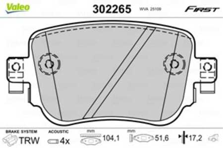 Bromsbeläggsats, Bakaxel, audi,opel,seat,skoda,vw, 2K5698451A, 2K5698451B, 2Q0698451A, 5Q0698451B, 5Q0698451F, 5Q0698451L, 7N06