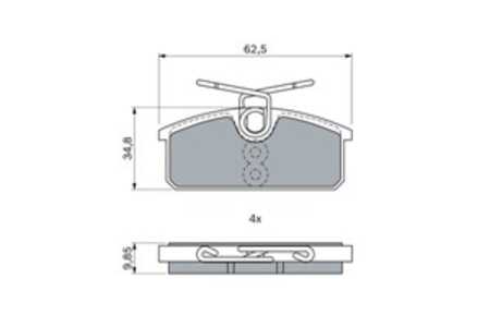 Bromsbeläggsats, Bakaxel, renault twizy, 44 06 026 19R, 44 06 081 95R