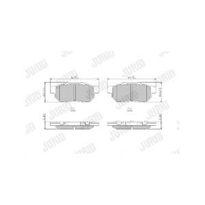 Bromsbeläggsats, Bakaxel, honda, 06430SAAE50, 43022SAAE50, 43022SAAE51, 43022-SAA-E51, 43022SO4E01, 43022SO4E03, 43022TM0G00