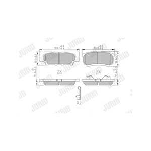 Bromsbeläggsats, Bakaxel, chrysler,dodge,jeep,mitsubishi, 05191271AA, 05191271AC, 4605A337, 4605A479, 4605A493, 4605A558, 51912