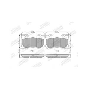 Bromsbeläggsats, Bakaxel, infiniti,nissan, D40604GH0A, D4060JL00A, D4060JL00E, D4060JL00J, D4060JL00K