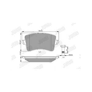 Bromsbeläggsats, Bakaxel, audi a4 allroad b8, a4 b8, a4 b8 avant, a5, a5 cabriolet, a5 sportback, q5, 8K0 698 451 A, 8K0 698 45