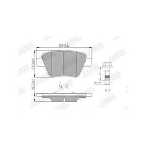 Bromsbeläggsats, Bakaxel, audi,seat,skoda,vw, 2K5698451, 5K0 698 451, 5K0698451, 5K0698451A, 5K0698451C, JZW698451Q