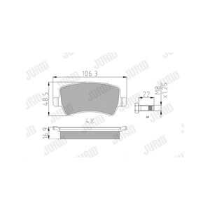 Bromsbeläggsats, Bakaxel, ford,land rover,volvo, 1426143, 1426144, 1439866, 1459450, 1503969, 1566233, 1655233, 1752093, 191660